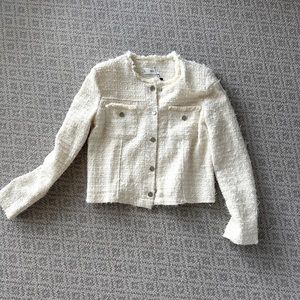 Mango tweed cream lady jacket